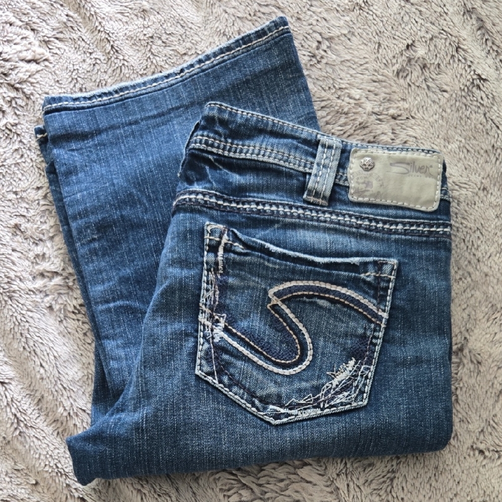 Silver Jeans AIKO Women's Classic Blue Boot Cut Jeans